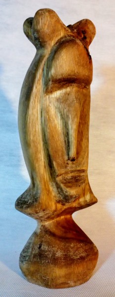 Escultura intitulada "Menine" por Pedro Guimarães, Obras de arte originais, Madeira