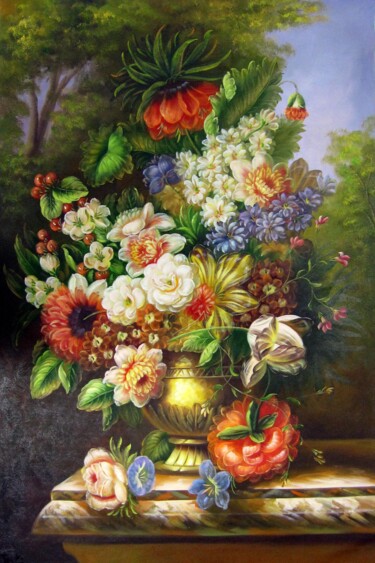 Peinture intitulée "Delux 005" par Greg Leander, Œuvre d'art originale, Huile Monté sur Châssis en bois
