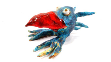 Sculpture intitulée "CROW X" par Aare Freimann, Œuvre d'art originale, Céramique
