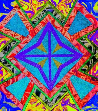 Photography titled ""La croix bleue"" by François Longère, Original Artwork, Digital Photography