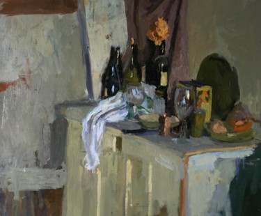 La commande Peinture intitulée "La commande" par Olga Richir, Œuvre d'art originale, Huile