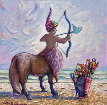 SAGITTARIUS Pittura intitolato "SAGITTARIUS" da Carlo Salomoni, Opera d'arte originale, Acrilico Montato su Pannello di legno