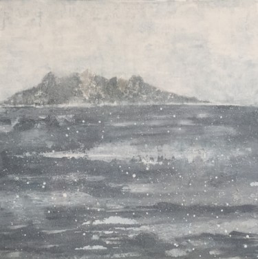 Sous la neige I Peinture intitulée "Sous la neige I" par Cécile Trousse, Œuvre d'art originale, Acrylique