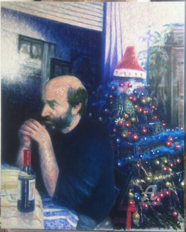Peinture intitulée "le reveillon de ste…" par Khaled Guemroud, Œuvre d'art originale, Huile