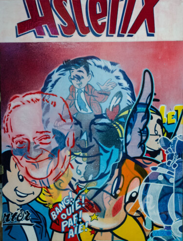 Uderzo 绘画 标题为“Uderzo” 由Isabelle Murzeau, 原创艺术品, 丙烯 安装在木质担架架上
