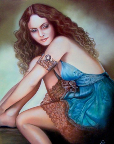 Painting titled "rêveries #ArtistSup…" by Christine Mergnat, Original Artwork, Pastel