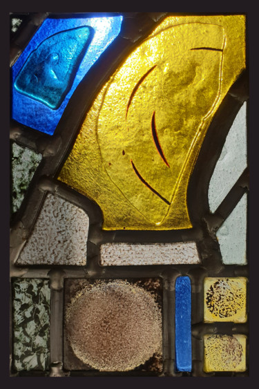 Peinture intitulée "talisman G02" par Bosselin, Œuvre d'art originale, Peinture vitrail