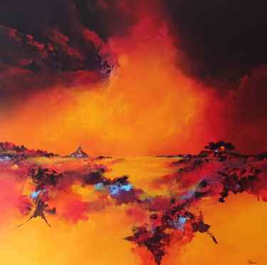 Peinture intitulée "Dark Sunshine" par Cyril Pienon, Œuvre d'art originale, Acrylique