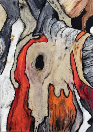 Peinture intitulée "ÉCORCE" par Sophie Ackermann, Œuvre d'art originale, Acrylique