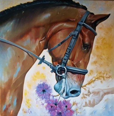 Painting titled ",,FAVORITE,," by Vadim Kovalev, Original Artwork, Oil Mounted on Wood Stretcher frame