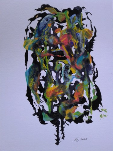 Schilderij getiteld "Hellfire" door Marianne Huizinga, Origineel Kunstwerk, Acryl