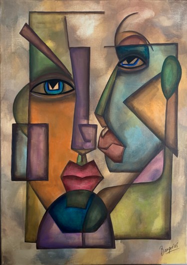 Peinture intitulée "Bonnie&clyde" par Brugeras Sandrine, Œuvre d'art originale, Acrylique