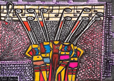 Artistic painter Israel Mirit Ben-Nun hostings groups Painting titled "Artistic painter Is…" by Mirit Ben-Nun, Original Artwork, Ink