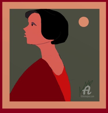 Digital Arts titled "THE MOON -1" by Prodip Kumar Sengupta, Original Artwork, Digital Painting