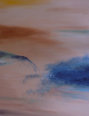 Peinture intitulée "Rêve d'ailleurs" par Brigitte Bibard-Guillon, Œuvre d'art originale, Huile Monté sur Châssis en bois