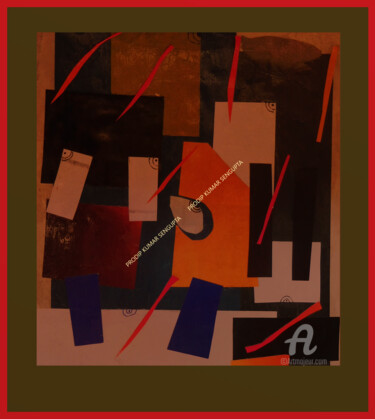 Collages titled "CONCRETE JUNGLE" by Prodip Kumar Sengupta, Original Artwork, Collages Mounted on Other rigid panel