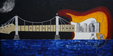 Ville en Art Ζωγραφική με τίτλο "Ville en Art" από Maryse Chauvin, Αυθεντικά έργα τέχνης, Λάδι