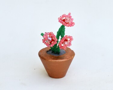设计 标题为“Potted flower minia…” 由Irena Zelickman, 原创艺术品, 表艺术