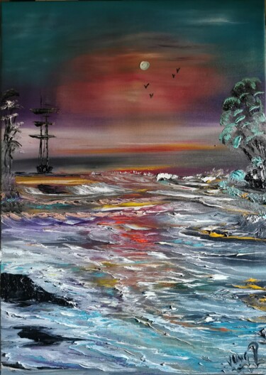 Peinture intitulée "Decouverte" par Pascal Jung, Œuvre d'art originale, Huile