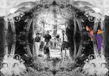 Arts numériques intitulée "Forêt" par Elodie Teyssier, Œuvre d'art originale, Photo montage