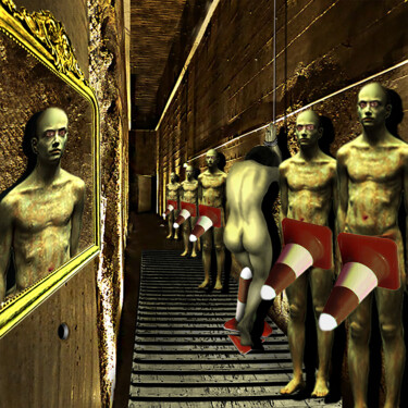 Digitale Kunst getiteld "LA REINE DES CÔNES…" door Philippe Renou, Origineel Kunstwerk, Foto Montage