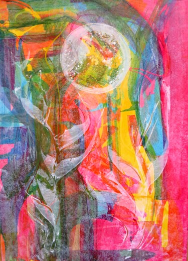 Peinture intitulée "Douce heure - encre…" par Clau Redier-Clément, Œuvre d'art originale, Encre