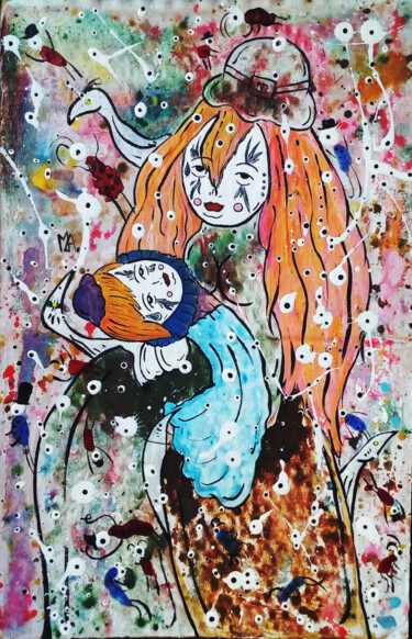 Painting titled "#artistsupportpledg…" by Mayron Allmeida, Original Artwork, Acrylic