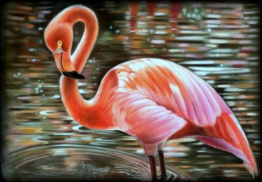 Pink rhapsody Peinture intitulée "Pink rhapsody" par Christine Mergnat, Œuvre d'art originale, Pastel