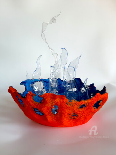 Sculpture titled "Structure 0.4" by Christine Barone, Original Artwork, Plastic