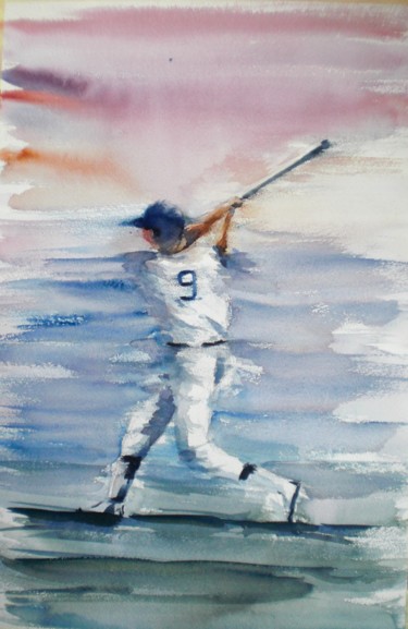 绘画 标题为“baseball player #Ar…” 由Giorgio Gosti, 原创艺术品, 水彩
