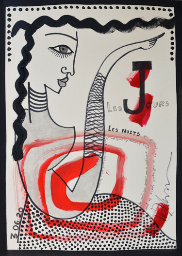 Dessin intitulée "Les jours, les nuit…" par Valérie Depadova, Œuvre d'art originale, Acrylique