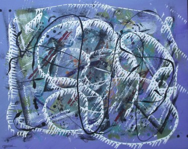 Peinture intitulée "Étude 9B" par Claude Gascon, Œuvre d'art originale, Acrylique