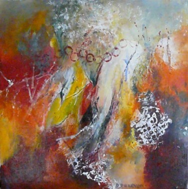 soirée Peinture intitulée "soirée" par Danielle Dunevon, Œuvre d'art originale, Acrylique Monté sur Châssis en bois