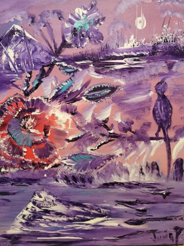 Peinture intitulée "Abstract" par Pascal Jung, Œuvre d'art originale, Huile