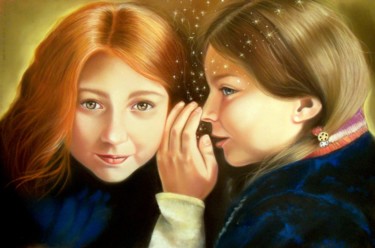 "ne le dis à personne" #ArtistSupportPledge 「"ne le dis à person…」というタイトルの絵画 Christine Mergnatによって, オリジナルのアートワーク, パステル