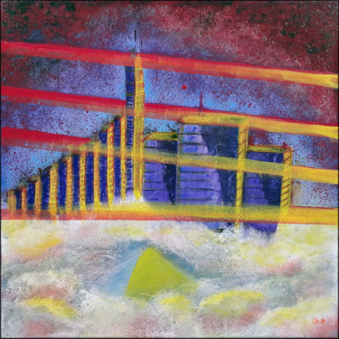Peinture intitulée "#136 "Retroperspect…" par Gwoo Milord, Œuvre d'art originale, Acrylique