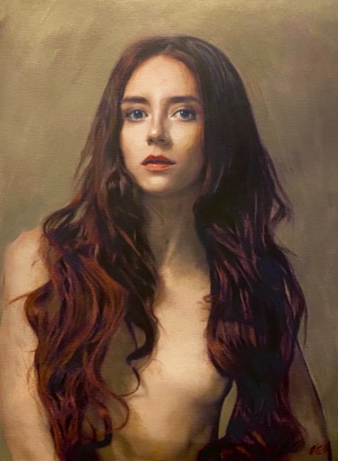 Painting titled "Sereine" by William Oxer, Original Artwork, Acrylic