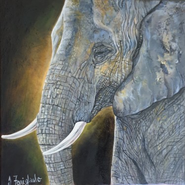 Peinture intitulée "Le Majestueux" par Jessica Fanigliulo, Œuvre d'art originale, Huile