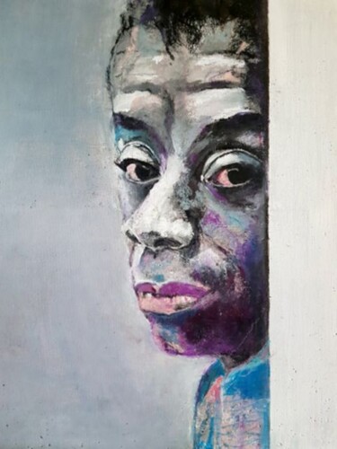 Peinture intitulée "James Baldwin 3" par Rosemay Dahan, Œuvre d'art originale, Acrylique Monté sur Châssis en bois