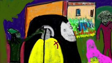 Digital Arts titled "Il Templare" by Mangani', Original Artwork, Photo Montage