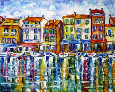 Hafen von Cassis Painting titled "Hafen von Cassis" by Mirek Kuzniar, Original Artwork, Oil