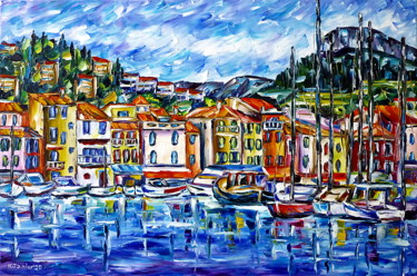 Cassis Painting titled "Cassis" by Mirek Kuzniar, Original Artwork, Oil