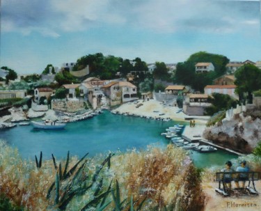Peinture intitulée "Niolon" par Pascale Harnisch, Œuvre d'art originale, Huile