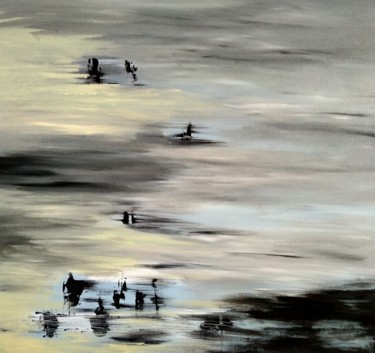 Painting titled "Serene" by Atignas Art, Original Artwork, Acrylic Mounted on Cardboard