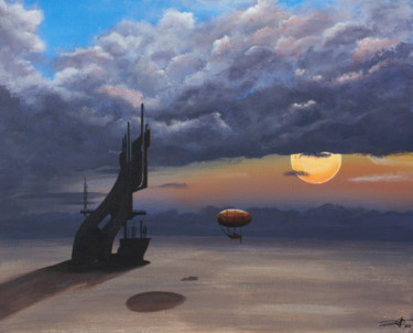 绘画 标题为“Contre-jour 341” 由Pascal Genevois, 原创艺术品, 丙烯 安装在木质担架架上