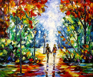 Peinture intitulée "Romantischer Tag" par Mirek Kuzniar, Œuvre d'art originale, Huile