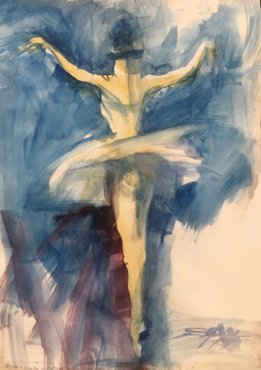 N°614 Giselle. Aquarelle #ArtistSupportPledge Painting titled "N°614 Giselle. Aqua…" by Alexandre Dumitrescu, Original Artwork, Watercolor