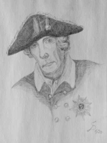 图画 标题为“Friedrich II / Fréd…” 由Stefan Dhein, 原创艺术品, Silverpoint