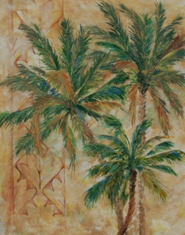 Peinture intitulée "trouver de l'ombre.…" par Anne-Frédérique Ferret, Œuvre d'art originale, Huile