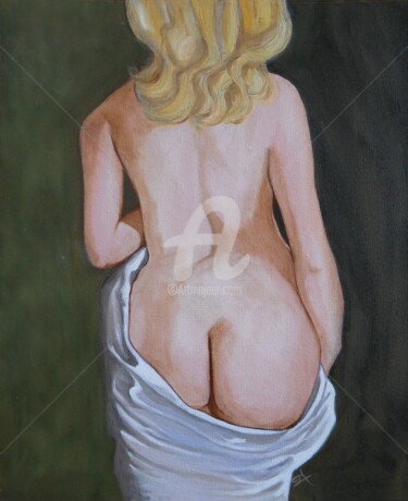 dos de femme Peinture intitulée "dos de femme" par Simonetti Dit Sm, Œuvre d'art originale, Huile